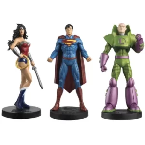 Image of Eaglemoss DC Comics Masterpiece Collection Justice League (Superman, Wonder Woman, Lex Luthor) 3 Pack Statue