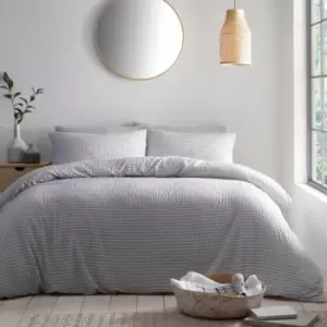 Image of Appletree Loft Altro Textured Stripe Duvet Cover Set, Grey, King
