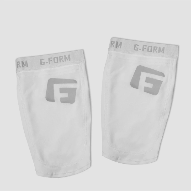 Image of G Form Mens Retention Shin Pads White male Small