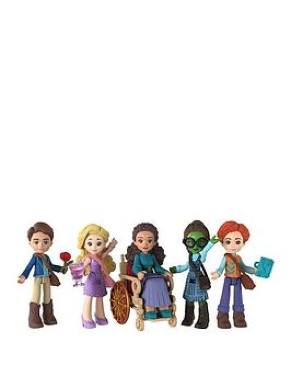 Image of Mattel Universal Pictures' Wicked Students of Shiz Multipack 5 Small Dolls with Signature Looks and 9 Storytelling Accessories Inspired by The Movie