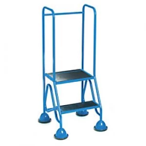 Image of FORT Mobile Ladder 2 Steps Blue Capacity: 150 kg