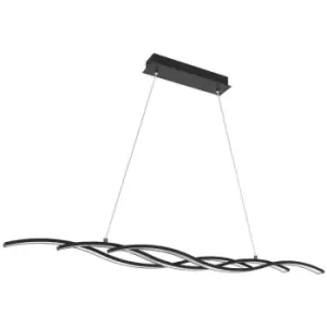 Image of Zumaline Resina Crystal Integrated LED Pendant Ceiling Light, Black, 4000K, 2200Lm