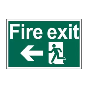 Image of Fire Exit Running Man Arrow Left - PVC (600 x 400mm)