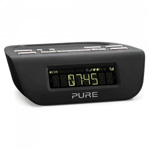 Image of SIESTA MIII DABFM Clock Radio with Two Quick Set Alarms in Black