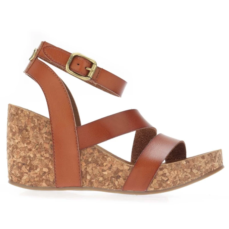 Image of Blowfish Malibu Hecta Wedge Sandals - Brown Brown 4