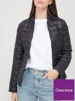Image of Armani Exchange Padded Packaway Jacket Black Size S Women