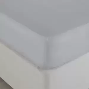 Image of Paoletti Bamboo Cotton Blend Single Fitted Bed Sheet Light Dove Grey