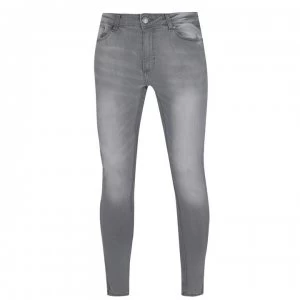 Image of 11 Degrees Essential Stretch Skinny Jeans Mens - Charcoal Grey