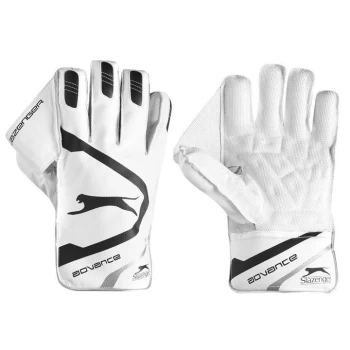 Image of Slazenger Advance Wicket Keeper Gloves Adults - White/Black