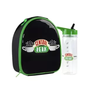 Image of Friends Central Perk Lunch Bag and Bottle Set (One Size) (Black/Green)