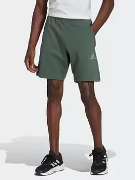 Image of adidas Fleece Colourblock Short, Green, Size L, Men