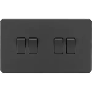 Image of MLA Knightsbridge 10AX 4 Gang 2-Way Switch Anthracite - SF4100AT