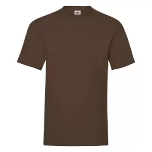 Image of Fruit Of The Loom Mens Valueweight Short Sleeve T-Shirt (XL) (Chocolate)