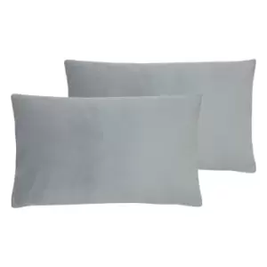 Image of Evans Lichfield Sunningdale Twin Pack Polyester Filled Cushions Platinum 30 x 50cm