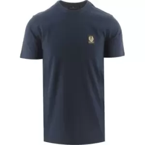 Image of Belstaff Dark Ink Patch Logo T-Shirt