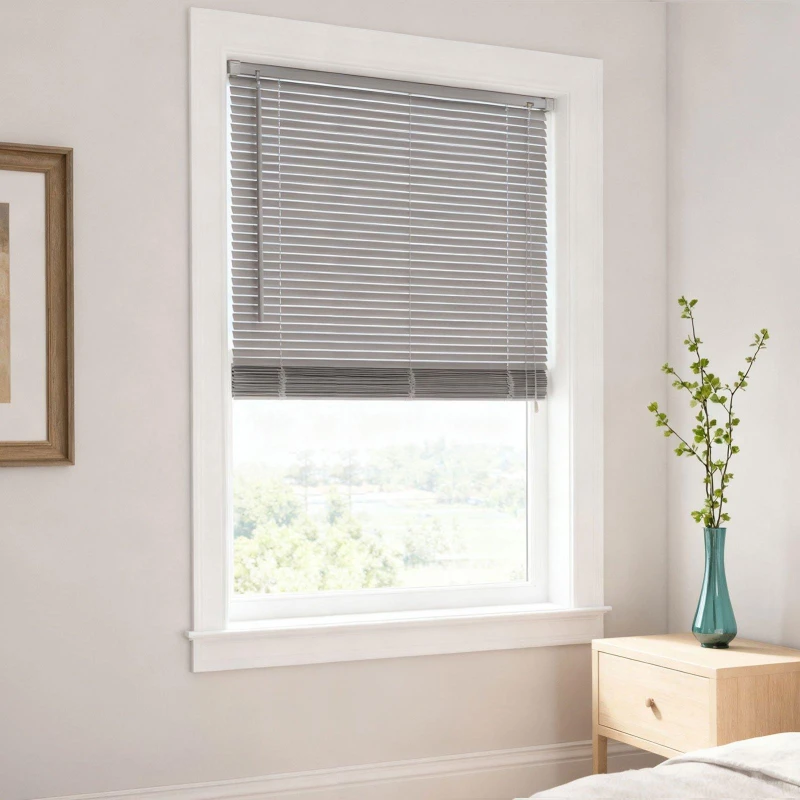 Image of LIFE IDEAS 2pcs PVC Venetian Blinds Grey unisex 105x150cm