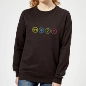 Image of Crystal Maze Game Modes Womens Sweatshirt - Black