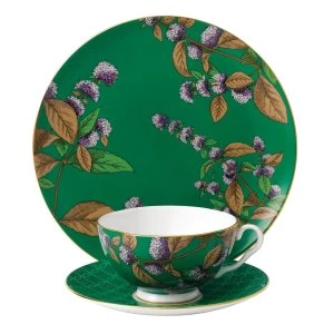 Image of Wedgwood Tea garden green tea mint 3 piece set Green