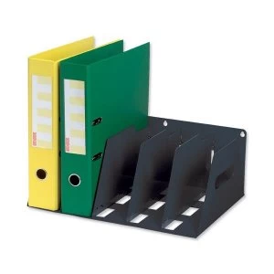 Image of Lever Arch Filing Rack Portable Rigid Metal Black