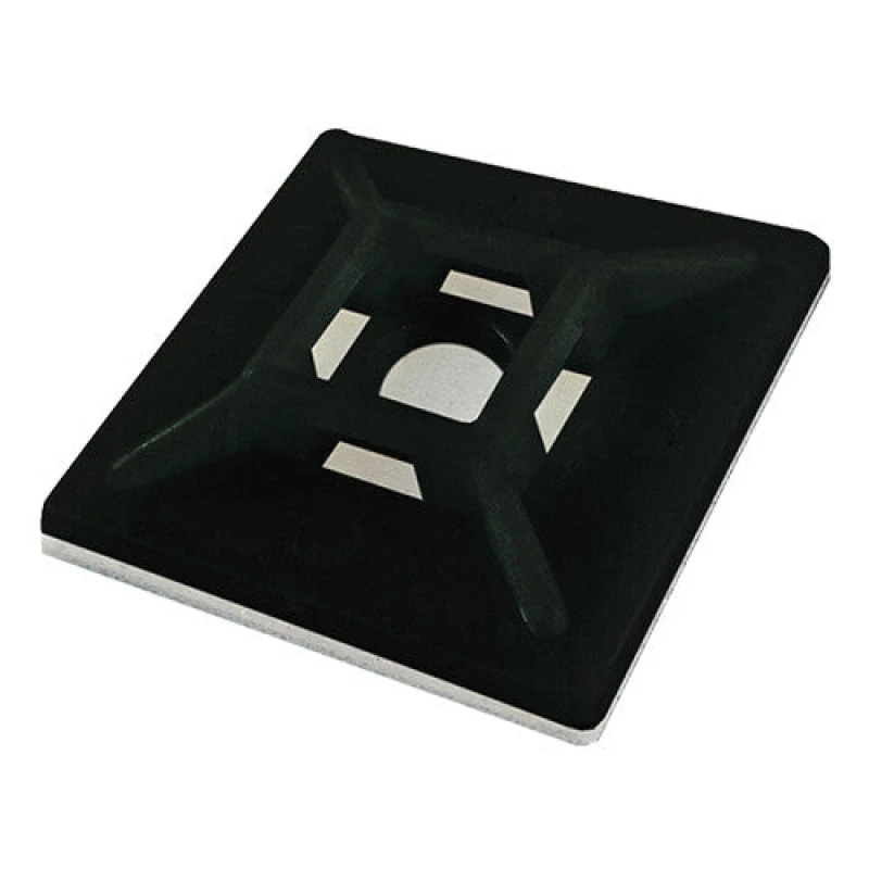 Image of Cablenet Cablenet Cabletie Base 20mm x 20mm Black (PK 100) SBASE20B