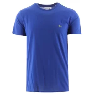 Image of Lacoste Cosmic Blue Crew Neck Pima Cotton Jersey T-Shirt