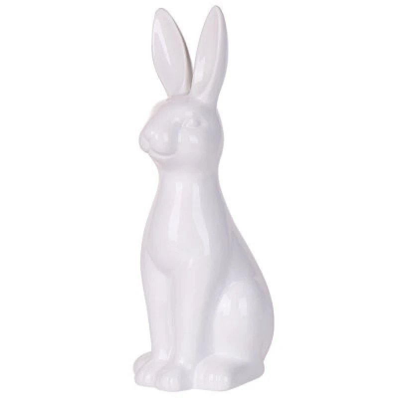 Image of Beliani Figurine Rabbit Paimpol Ceramic White