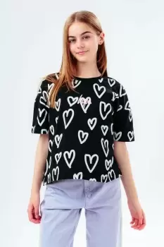 Image of Script Heart Boxy T-Shirt