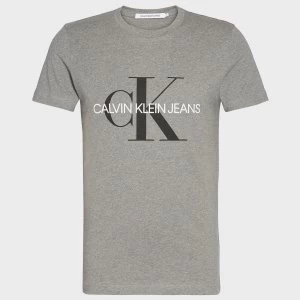 Image of CK Jeans Mens Iconic Monogram T-Shirt - Mid Grey Heather - M