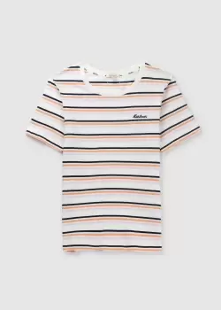 Image of Barbour Womens Picnic Striped T-Shirt In Multi Stripe