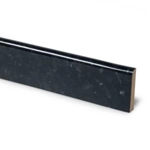 Image of 12mm Ebony granite Black Laminate Upstand Round edge