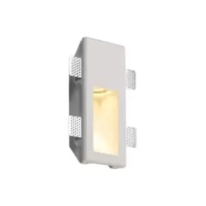 Image of Small Recessed Wall Lamp, 1 x GU10, White Paintable Gypsum, Cut Out: L: 253mmxW: 103mm - Luminosa Lighting