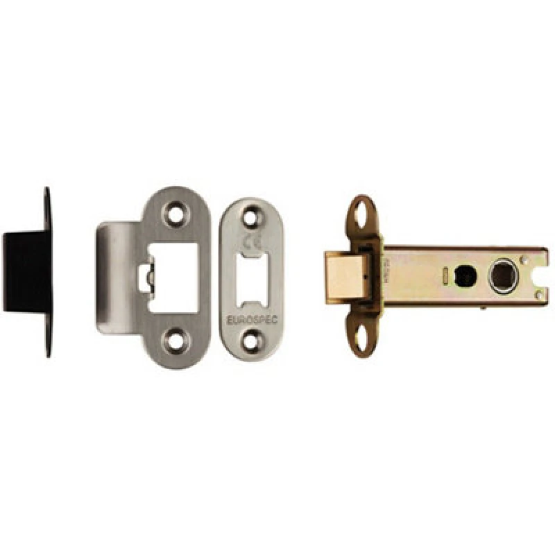 Image of Loops 76mm Heavy Sprung Tubular Latch Radius Satin Stainless Steel Door Latch Metallics unisex
