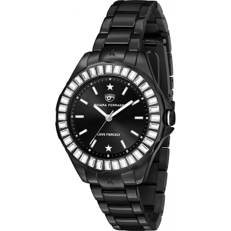 Image of Chiara Ferragni Womens R1953101501 Sport 36mm Quartz Watch in Black Female One Size
