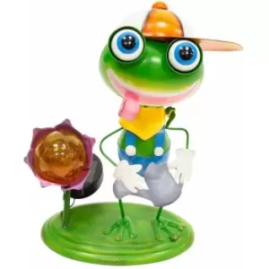 Image of Metal Animal Lights / Solar Powered LEDs / Weatherproof Statues / Garden Decorations / Patio Ornaments (Frog) - Gardenkraft