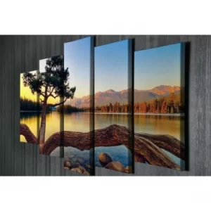 Image of BC030 Multicolor Decorative Canvas Painting (5 Pieces)