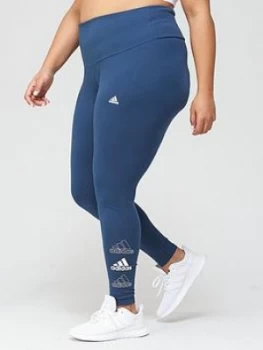 Image of Adidas Plus Stacked Tight - Navy