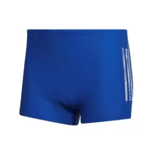 Image of adidas Mid 3-Stripes Swim Boxers Mens - Blue