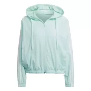 Image of adidas Essentials Repeat Logo Loose Fit Windbreaker Women - Ice Mint / Ice Mint