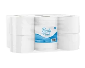 Image of Mini Jumbo Toilet Roll 2 Ply Recycled 150 m Pack 12 PS1130