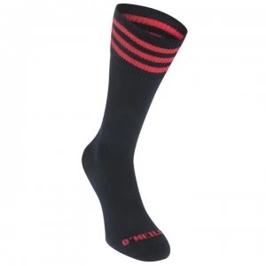 Image of ONeills Football Bar Socks Ladies - Navy/Pink