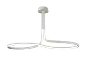 Image of Nur XL Semi Flush Ceiling 50W LED 3000K, 3900lm, Dimmable White, Frosted Acrylic