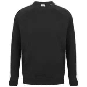 Image of Skinni Fit Unisex Contrast Raglan Sweatshirt (S) (Black/White)