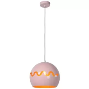 Image of Lucide CORENTIN - Pendant Light Children - Ø28cm - 1xE27 - Pink