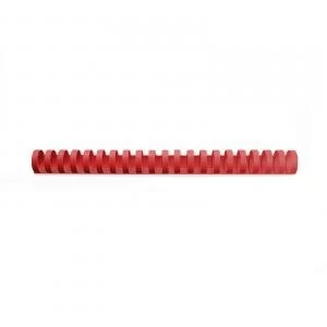 Image of Original Acco GBC Binding Comb 10mm A4 21 Ring Red Pack of 100
