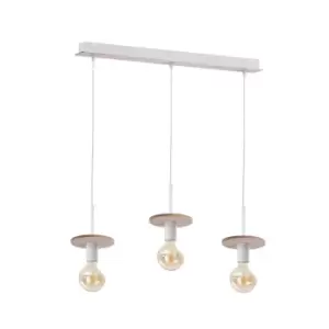 Image of Saturn Bar Pendant Ceiling Light Natural, 60cm, 3x E27