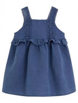 Image of Mango Baby Girls Woven Lace Strap Dress