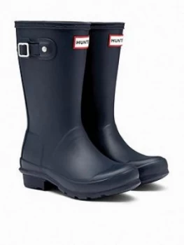 Image of Hunter Original Kids Wellington Boots - Navy, Size 2 Older