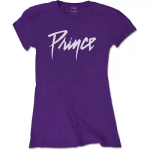 Image of Prince - Logo Ladies Large T-Shirt - Purple