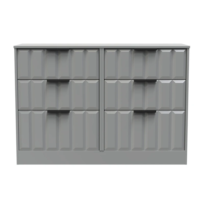 Image of Ready Assembled 2 U Seattle 6 Drawer Bed Box (Ready Assembled) in Grey Size: Large Grey Unisex Large