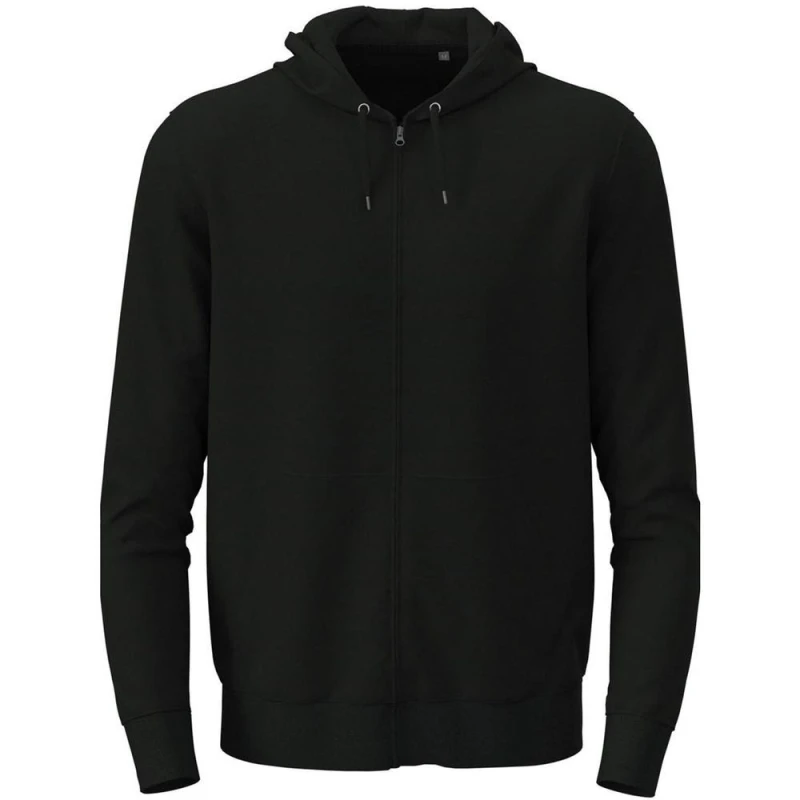 Image of Stedman Mens Classic Full Zip Hoodie in Black Size: XS Black Male XS